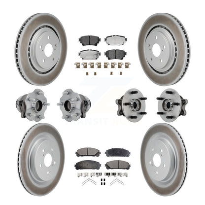 Kit de plaquettes de Rotor de frein, roulement de moyeu avant et arrière (10 pièces) pour Toyota Highlander FW