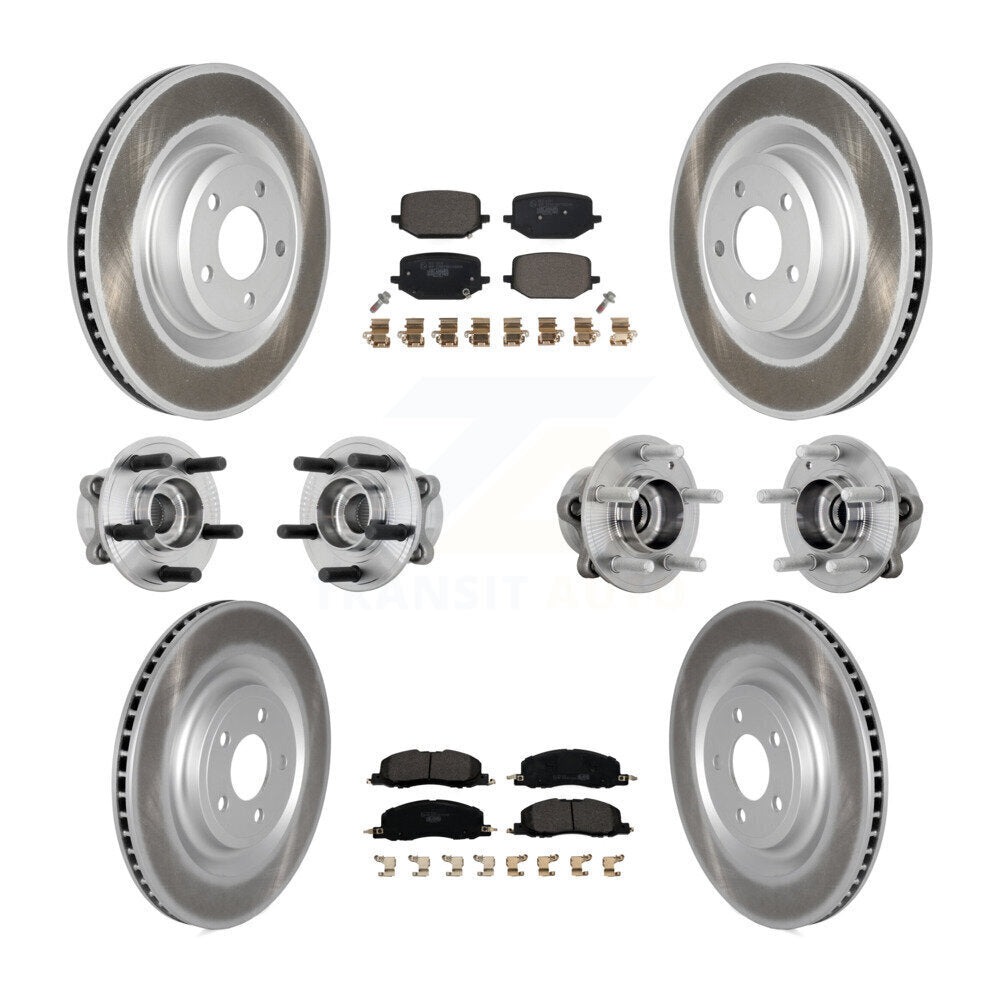 Kit de plaquettes de Rotor de frein revêtues de roulement de moyeu avant et arrière (10 pièces) pour Lincoln Aviator AW