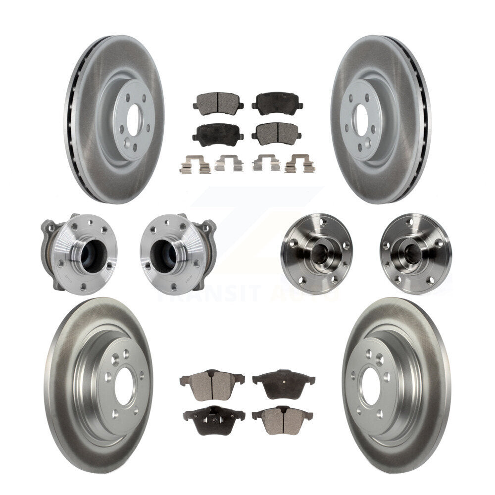Kit de plaquettes de rotor de frein à disque revêtues de roulement de moyeu avant et arrière (10 pièces) pour Volvo S60 V7