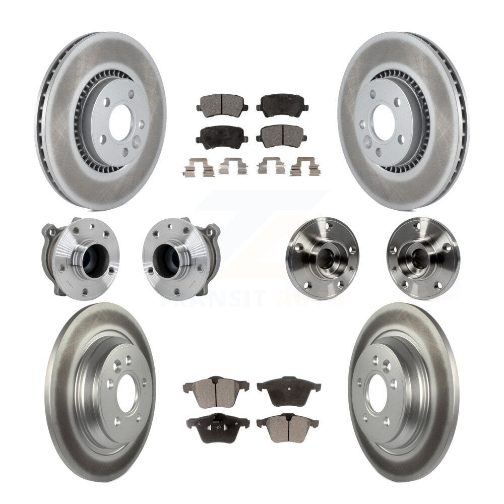 Kit de plaquettes de rotor de frein à disque revêtues de roulement de moyeu avant et arrière (10 pièces) pour Volvo S60 V7