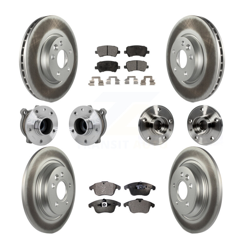 Kit de plaquettes de rotor de frein revêtues de roulement de moyeu avant et arrière (10 pièces) pour Volvo S60 FW 13-14