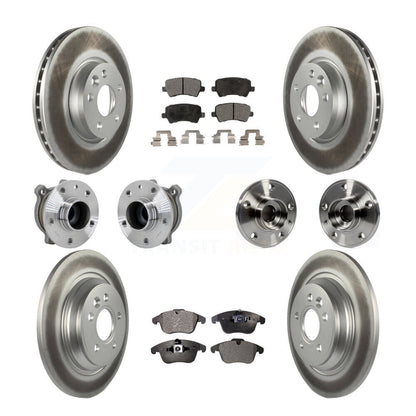 Kit de plaquettes de rotor de frein revêtues de roulement de moyeu avant et arrière (10 pièces) pour Volvo S60 FW 13-14