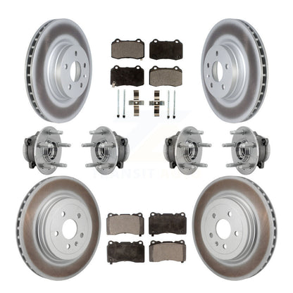 Kit de rotors et plaquettes de frein à disque revêtus de roulements de moyeu avant et arrière (10 pièces) pour Tesla