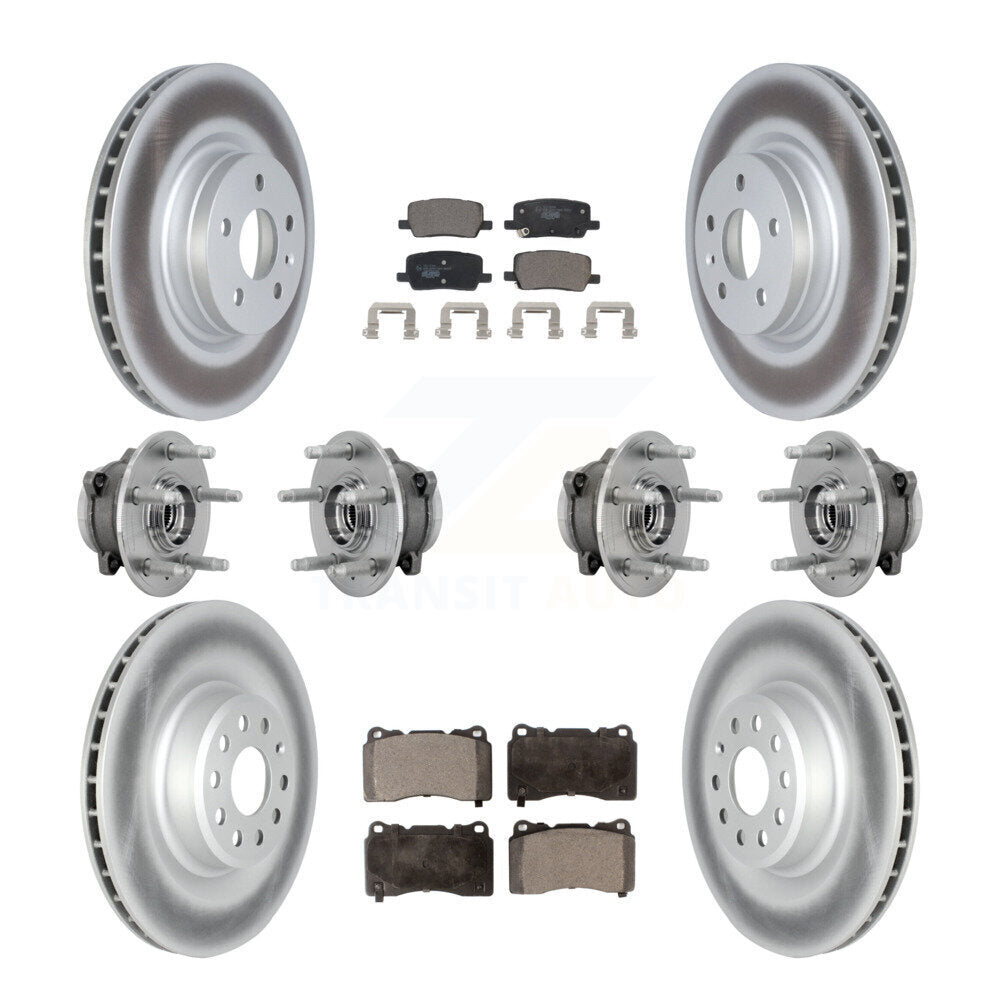 Kit de plaquettes de rotor de frein revêtues de roulement de moyeu avant et arrière (10 pièces) pour Tesla X 2017 – 2019