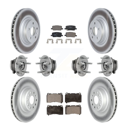 Kit de plaquettes de rotor de frein revêtues de roulement de moyeu avant et arrière (10 pièces) pour Tesla X 2017 – 2019