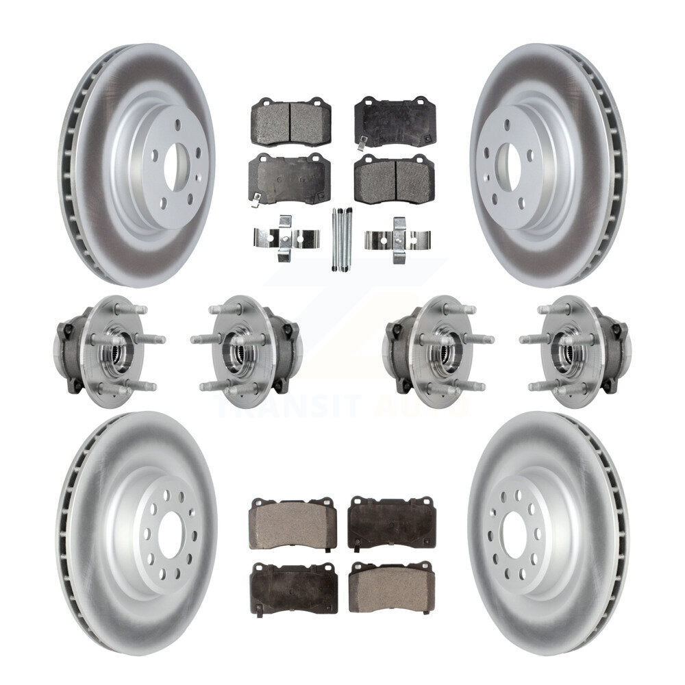 Kit de plaquettes de rotor de frein revêtues de roulement de moyeu avant et arrière (10 pièces) pour Tesla X 2017 – 2019