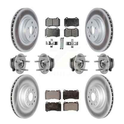 Kit de plaquettes de rotor de frein revêtues de roulement de moyeu avant et arrière (10 pièces) pour Tesla X 2017 – 2019