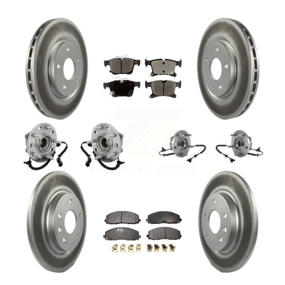 Kit de rotor et de plaquettes de frein revêtus de roulement de moyeu avant et arrière (10 pièces) pour Chrysler Pacific