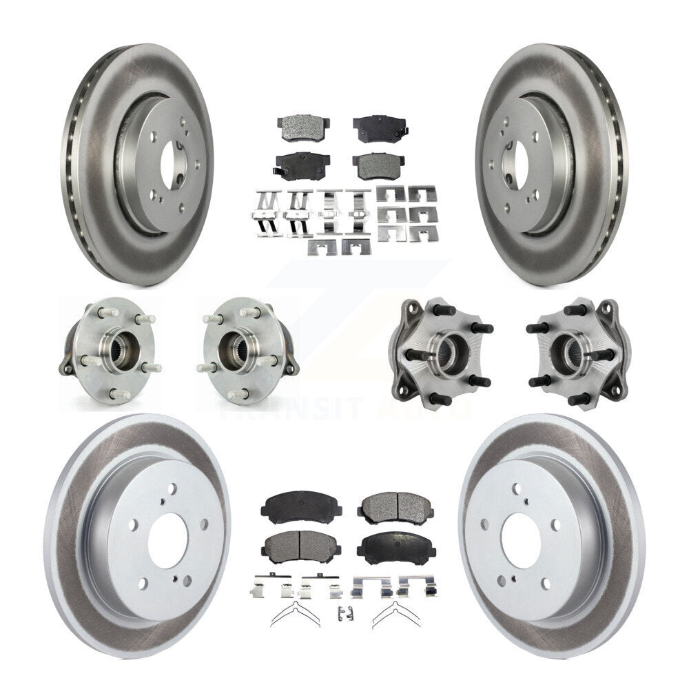 Kit de plaquettes de rotor de frein enduites de roulement de moyeu avant et arrière (10 pièces) pour Suzuki Kizashi AW
