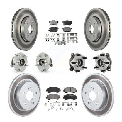 Kit de plaquettes de rotor de frein enduites de roulement de moyeu avant et arrière (10 pièces) pour Suzuki Kizashi AW