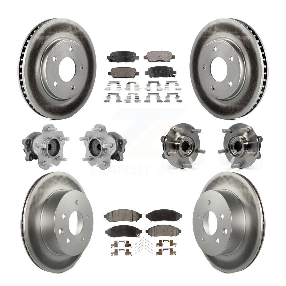 Kit de plaquettes de rotor de frein, roulement de moyeu avant et arrière (10 pièces) pour Nissan LEA 2011 – 2012