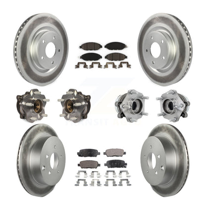 Kit de rotor et de plaquettes de frein revêtus de roulement de moyeu avant et arrière (10 pièces) pour Nissan Murano AW