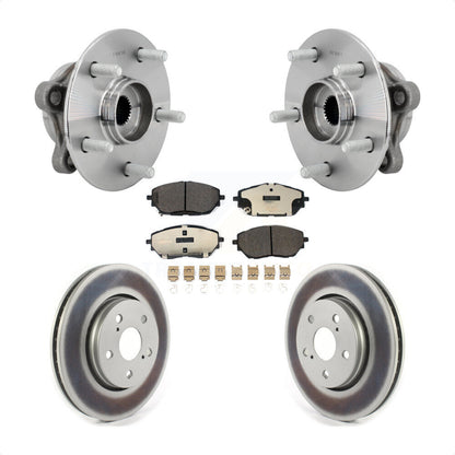 Kit de rotors et plaquettes de frein à disque enduits d'assemblage de roulement de moyeu avant pour Toyota C-H