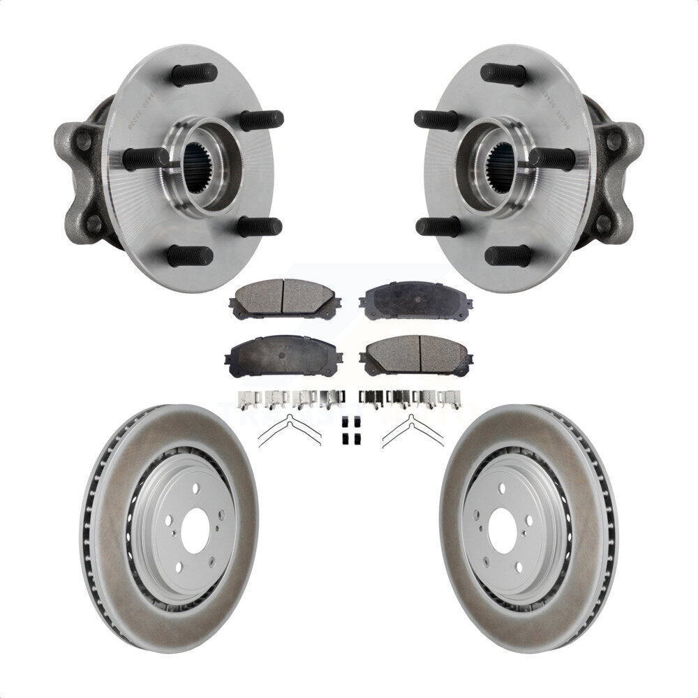 Kit de rotor et de plaquettes de frein revêtus de roulement de moyeu avant, pour Toyota Highlande 2020 – 2022