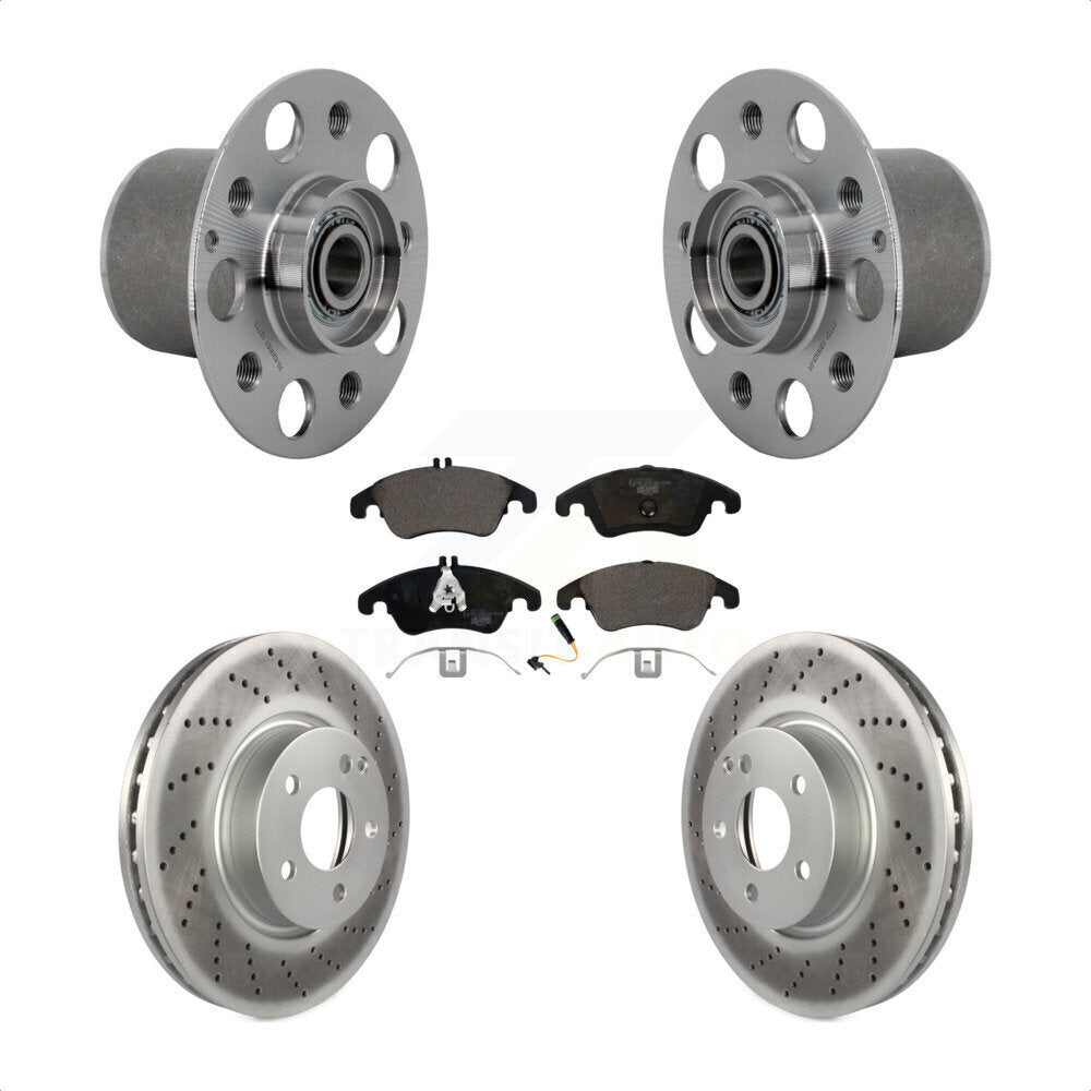 Kit de Rotor et plaquettes de frein revêtus de roulement de moyeu avant, pour Mercedes-Benz E350 E400 E25
