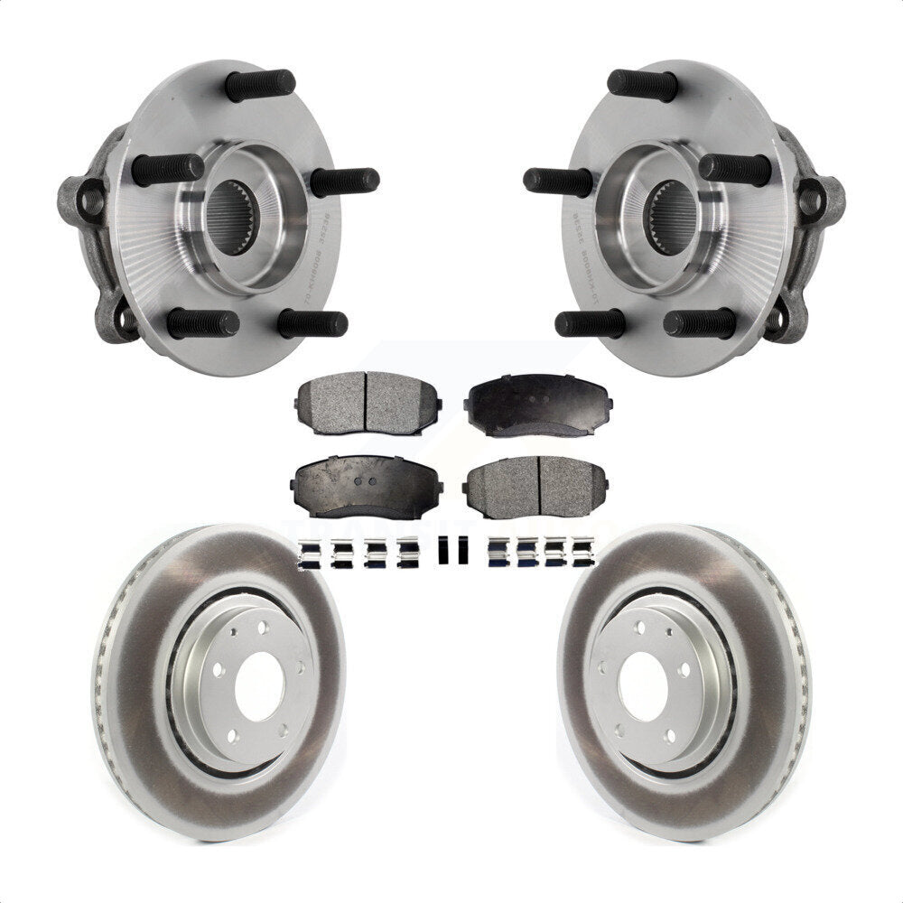 Ensemble de roulement de moyeu avant, Rotor de frein et Kit de plaquettes revêtus pour Mazda CX-2016 – 2023