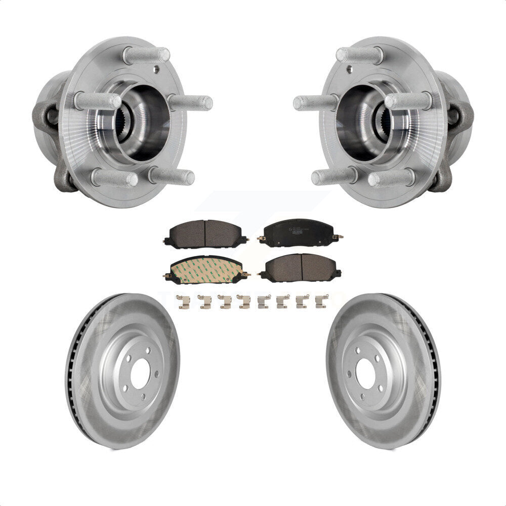 Kit de Rotor et de plaquettes de frein revêtus de roulement de moyeu avant, pour Ford Explorer Lincoln Aviato