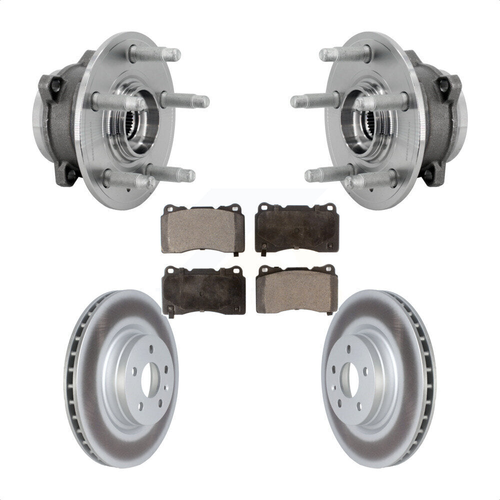 Kit de rotors et plaquettes de frein à disque enduits d'assemblage de roulement de moyeu avant pour Tesla S X