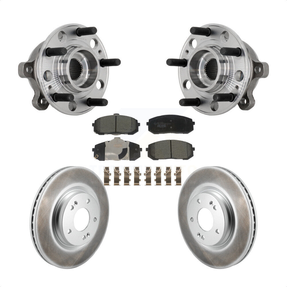 Kit de plaquettes de Rotor de frein enduites d'assemblage de roulement de moyeu avant, pour Hyundai Sonata Kia K