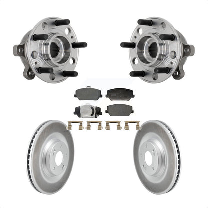 Ensemble de roulement de moyeu avant, Rotor de frein enduit et Kit de plaquettes pour Hyundai Veloster