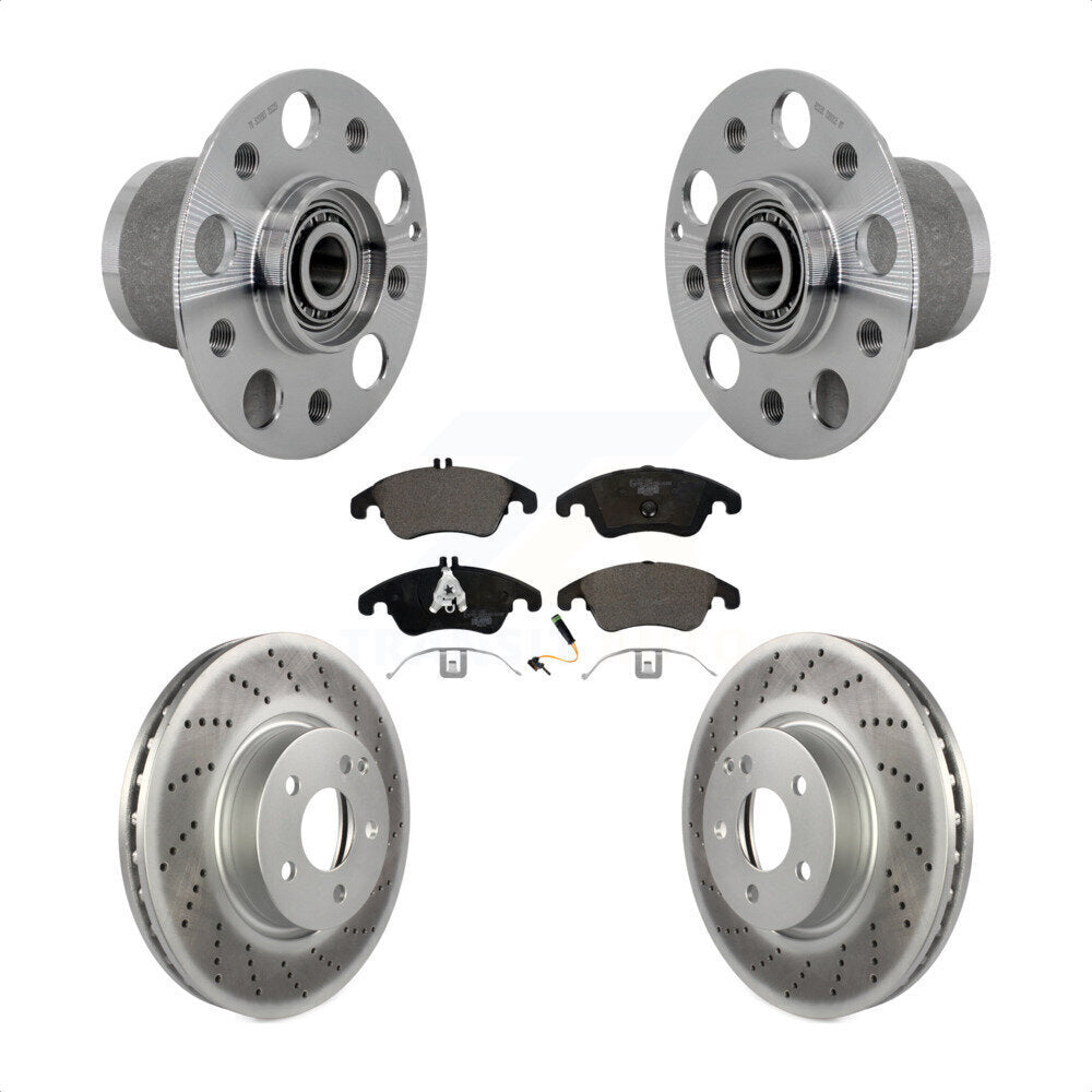 Kit de Rotor et plaquettes de frein revêtus de roulement de moyeu avant, pour Mercedes-Benz E350 C350 C30