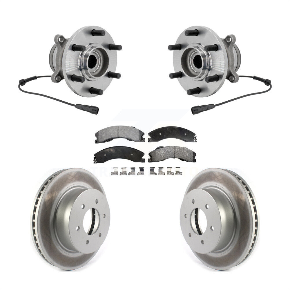 Ensemble de roulement de moyeu avant, Rotor de frein à disque revêtu et Kit de plaquettes pour Nissan TITAN X