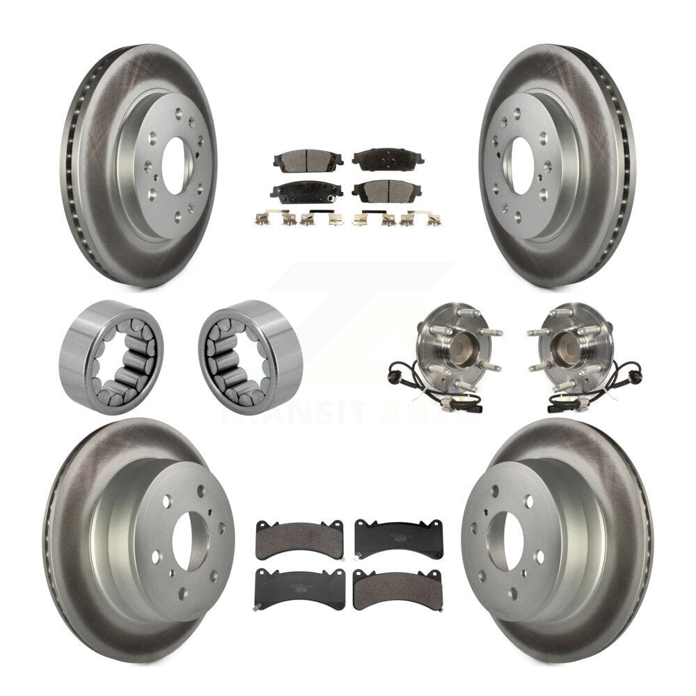 Kit de chaussures de plaquettes de Rotor de frein, roulement de moyeu avant et arrière (10 pièces) pour GMC Sierra 150
