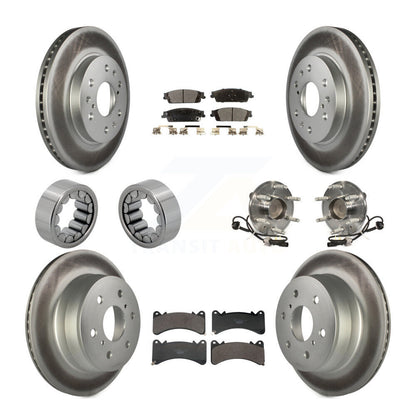 Kit de chaussures de plaquettes de Rotor de frein, roulement de moyeu avant et arrière (10 pièces) pour GMC Sierra 150