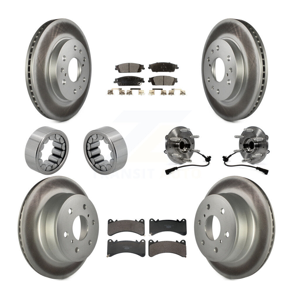 Kit de chaussures de plaquettes de Rotor de frein, roulement de moyeu avant et arrière (10 pièces) pour GMC Sierra 150