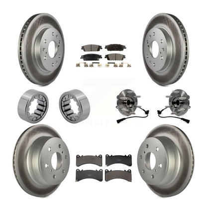 Kit de chaussures de plaquettes de Rotor de frein, roulement de moyeu avant et arrière (10 pièces) pour GMC Sierra 150