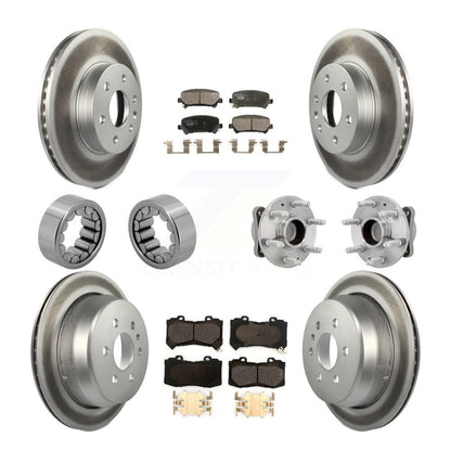 Kit de chaussures de plaquettes de Rotor de frein enduites de roulement de moyeu avant et arrière (10 pièces) pour Chevrolet GM