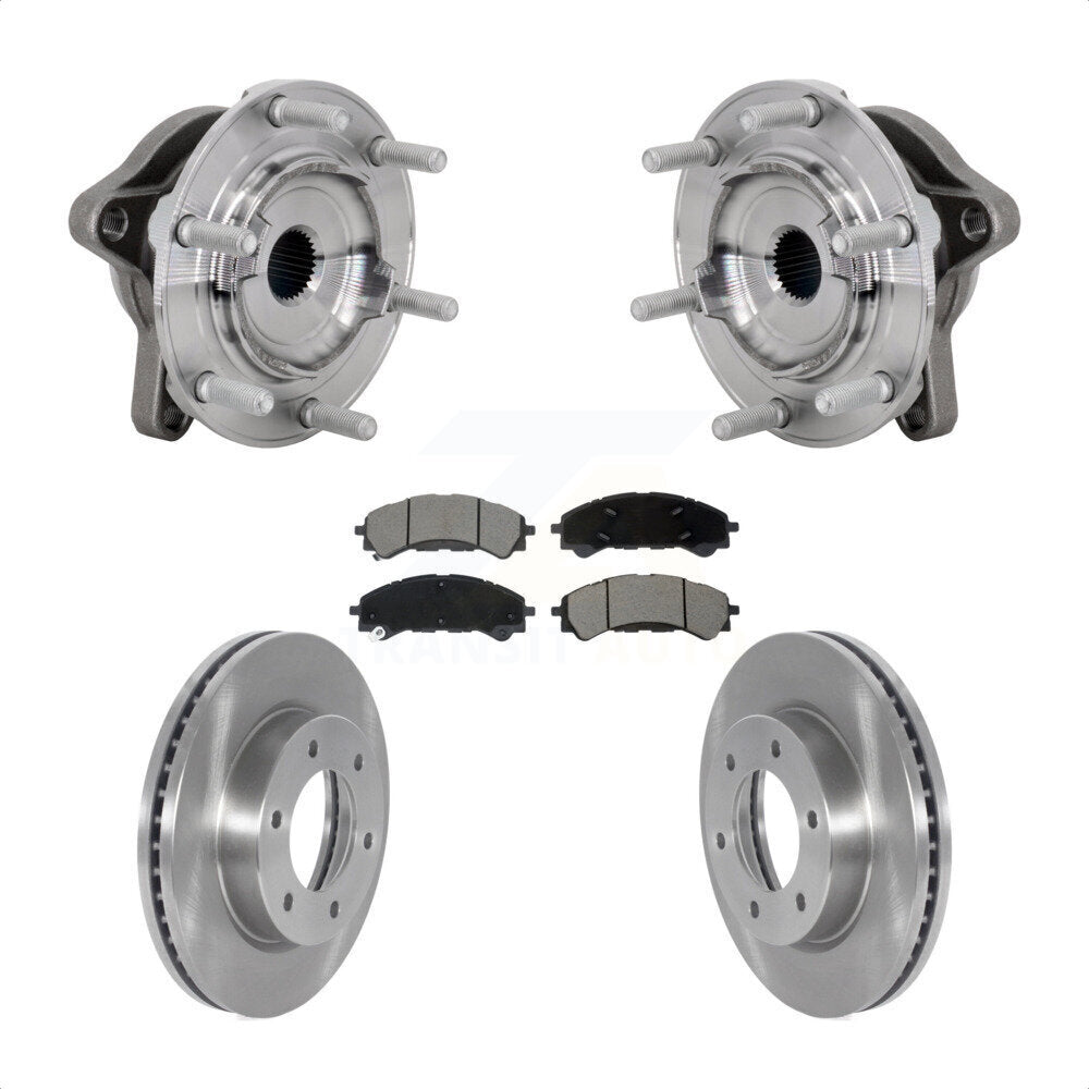 Ensemble de roulement de moyeu avant, Rotor de frein et Kit de plaquettes pour Ford Ranger 4W 2019 – 2023