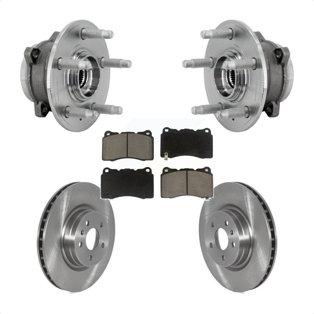 Kit de rotors de frein à disque et de plaquettes en céramique, ensemble de roulements de moyeu avant pour Tesla S X
