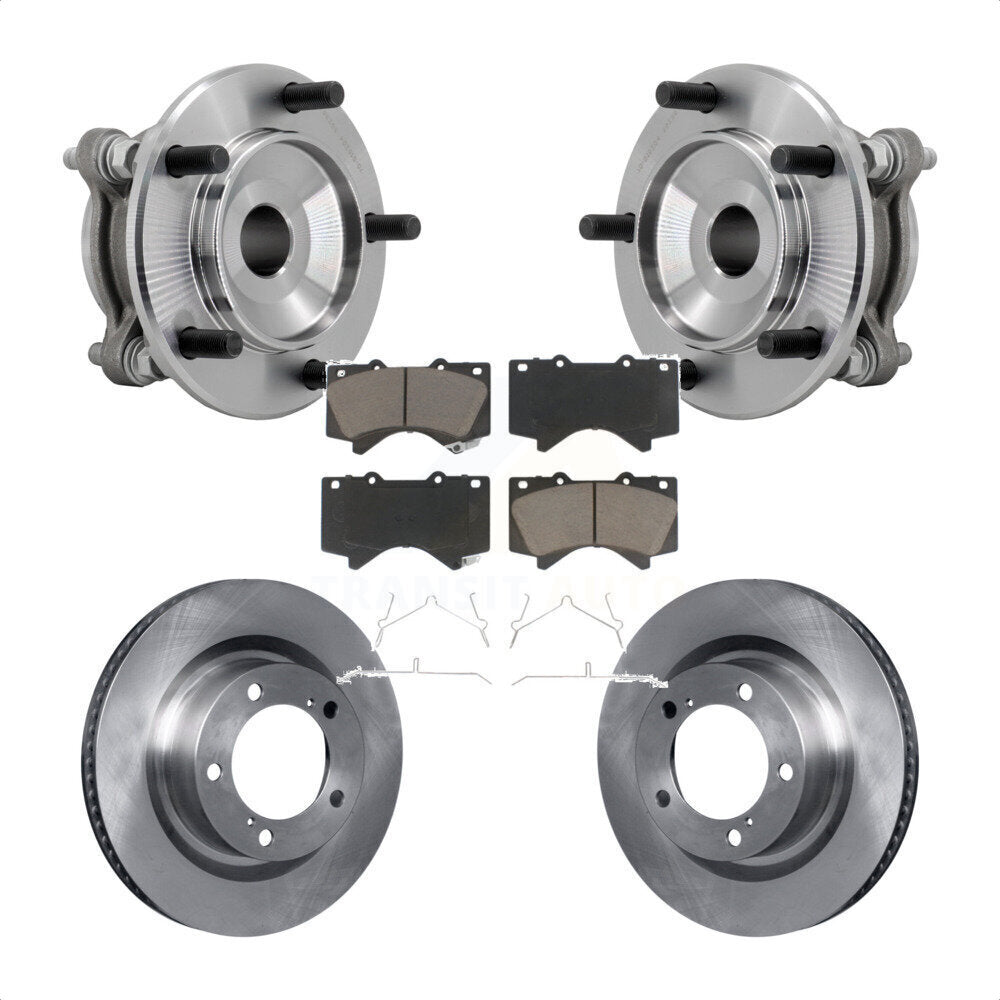 Ensemble de roulement de moyeu avant, Rotor de frein et Kit de plaquettes pour Toyota Tundra Sequoia RW