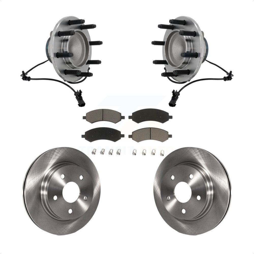 Kit de plaquettes de Rotor de frein, roulement de moyeu avant, pour Dodge Ram 1500 07-08, avec roue à 8 écrous