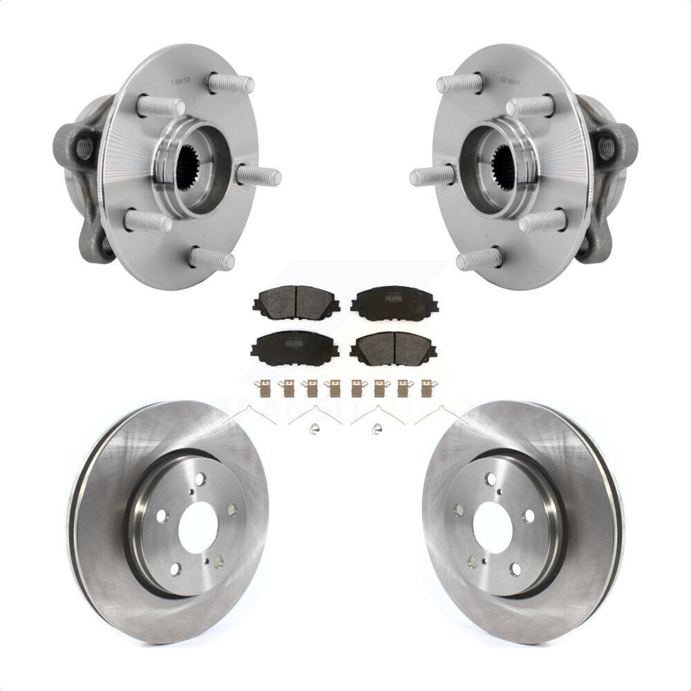 Ensemble de roulements de moyeu avant, Rotors et plaquettes de frein à disque, Kit pour Toyota C-HR