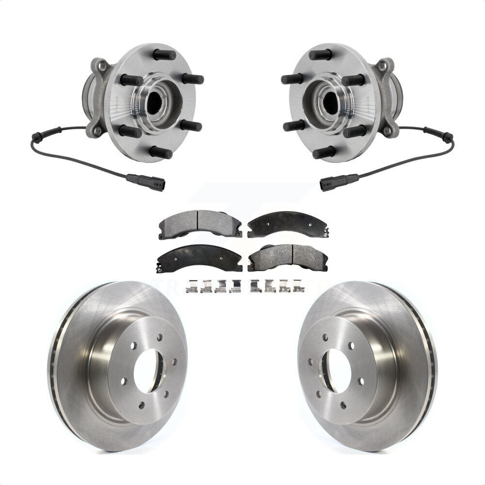 Kit de rotors et plaquettes de frein à disque d'assemblage de roulement de moyeu avant pour Nissan TITAN XD