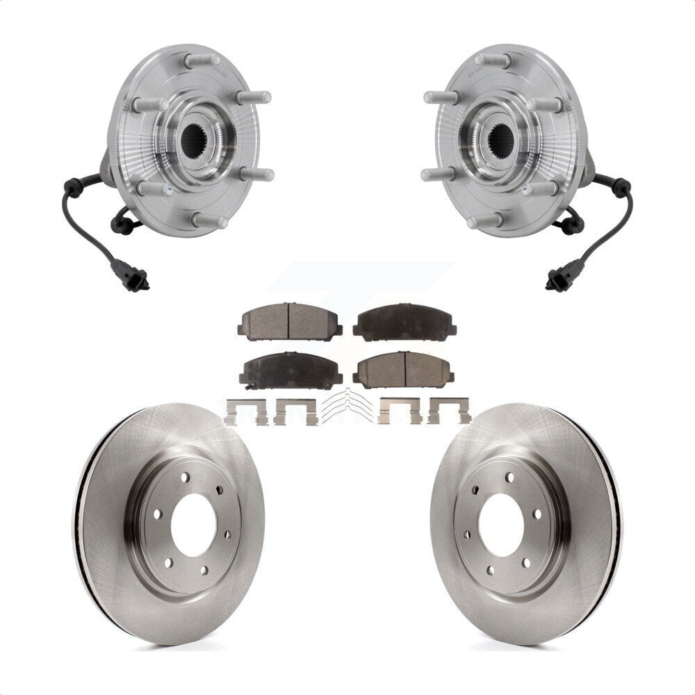 Kit de rotor de frein et de plaquettes d'assemblage de roulement de moyeu avant pour Nissan TITAN 4W 2017 – 2023