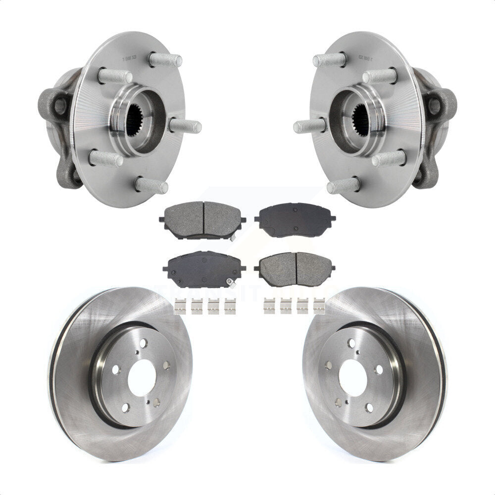 Ensemble de roulements de moyeu avant, Rotors et plaquettes de frein à disque, Kit pour Toyota C-HR