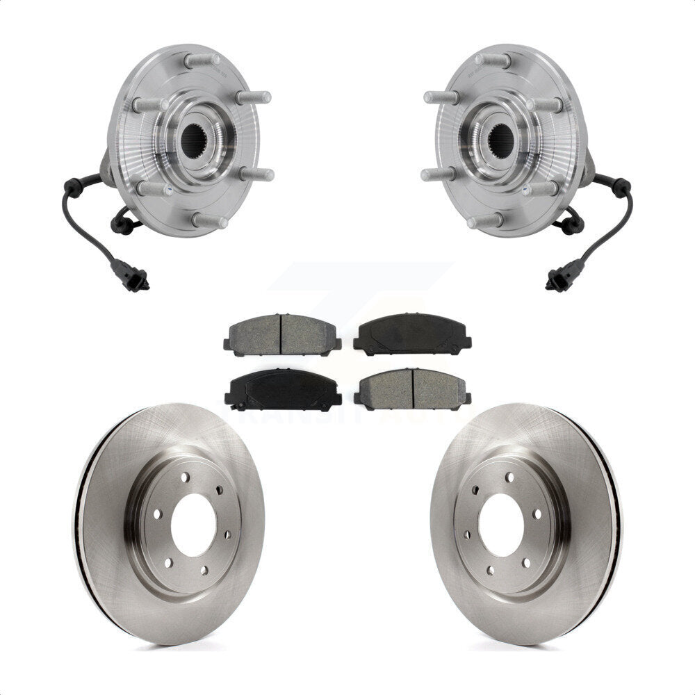 Kit de rotor de frein et de plaquettes d'assemblage de roulement de moyeu avant pour Nissan TITAN 4W 2017 – 2023