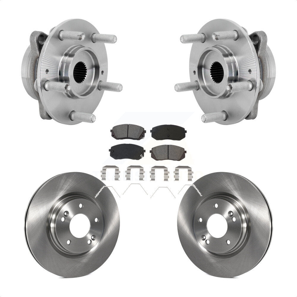 Kit de plaquettes de Rotor de frein à disque, ensemble de roulements de moyeu avant, pour Hyundai Kona Kia Selto