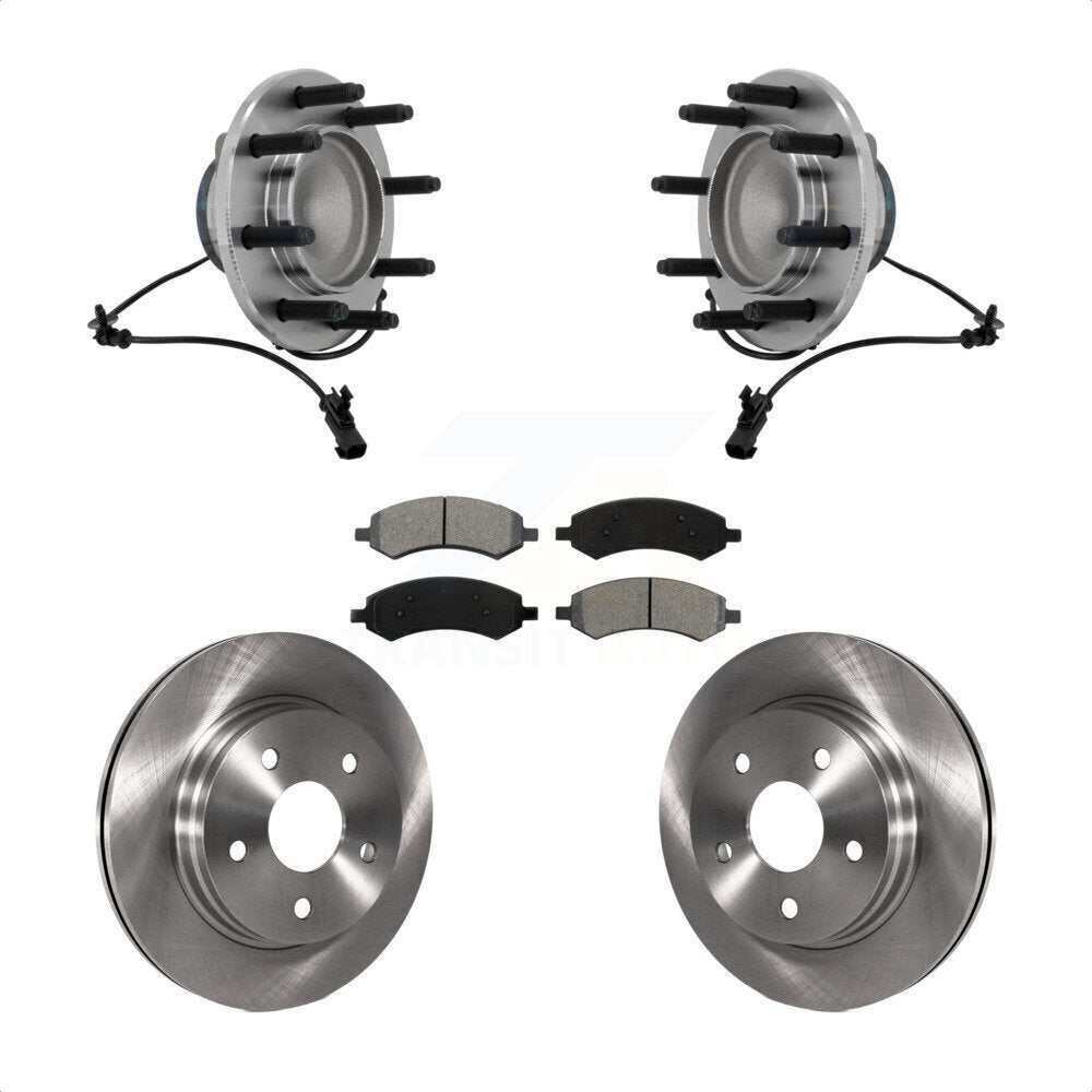 Kit de plaquettes de Rotor de frein, roulement de moyeu avant, pour Dodge Ram 1500 07-08, avec roue à 8 écrous