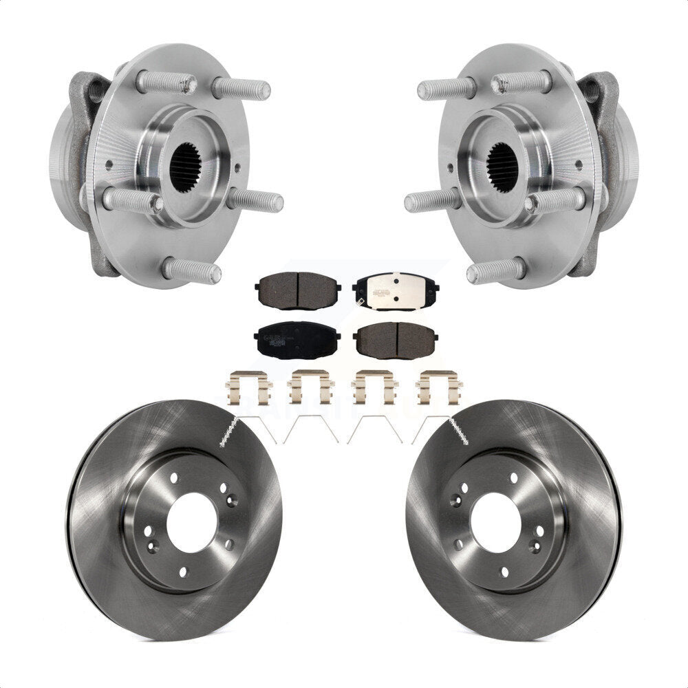 Kit de plaquettes de Rotor de frein à disque, ensemble de roulements de moyeu avant, pour Hyundai Kona Kia Selto