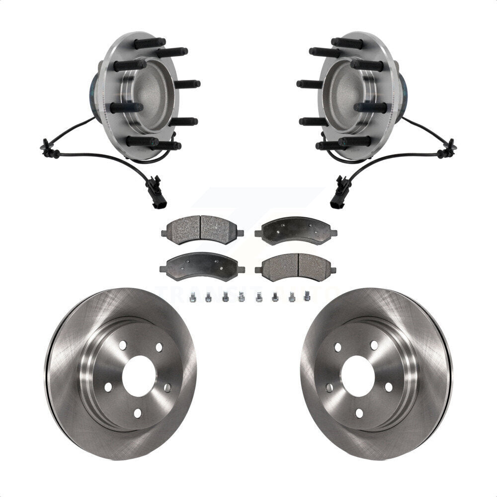 Kit de plaquettes de Rotor de frein, roulement de moyeu avant, pour Dodge Ram 1500 07-08, avec roue à 8 écrous