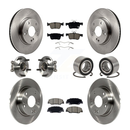 Kit de rotors et plaquettes de frein avec roulement de moyeu avant et arrière (10 pièces) pour Honda Insigh 2019 – 2022