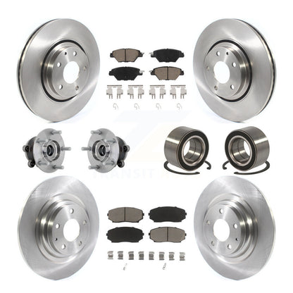 Kit de rotor et de plaquettes de frein avec roulement de moyeu avant et arrière (10 pièces) pour Mazda CX-9 AW 2016 – 2018