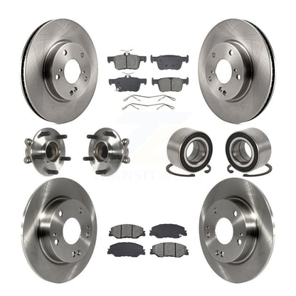 Kit de rotors et plaquettes de frein avec roulement de moyeu avant et arrière (10 pièces) pour Honda Insigh 2019 – 2022
