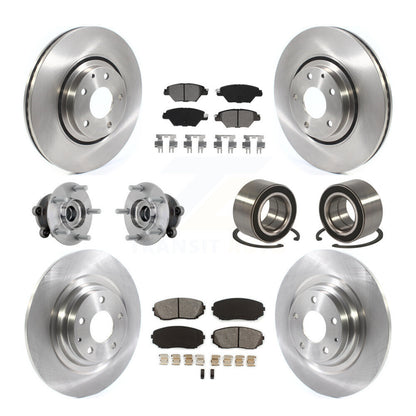 Kit de rotor et de plaquettes de frein avec roulement de moyeu avant et arrière (10 pièces) pour Mazda CX-9 AW 2016 – 2018
