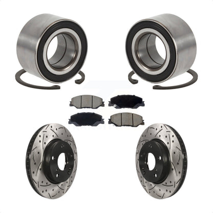 Kit de plaquettes de Rotor de frein, roulement de roue avant, fente percée, pour Honda Insigh 2019 – 2022