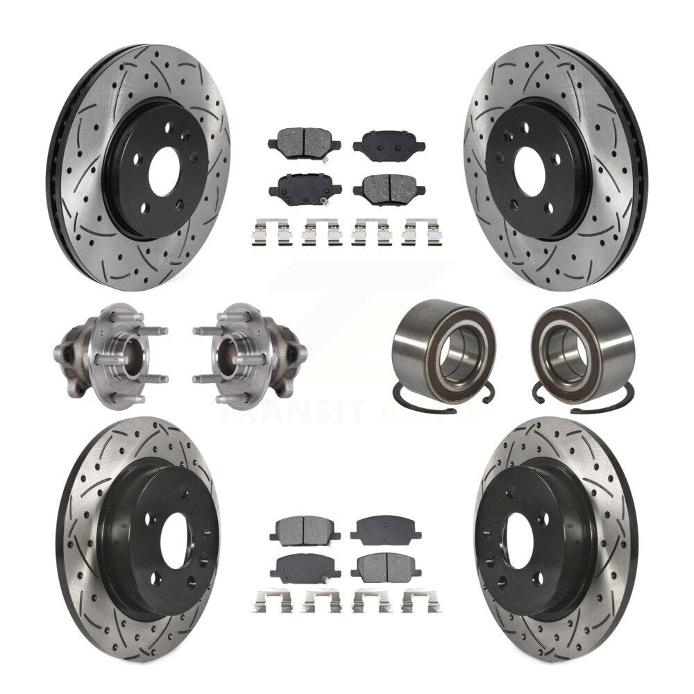 Kit de plaquettes de Rotor de frein, roulement de moyeu avant et arrière (10 pièces) pour Buick Encore Trax FW